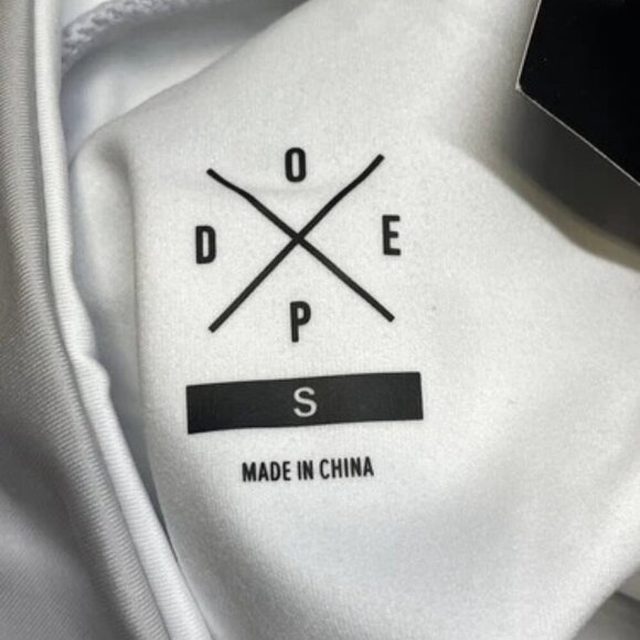 NEW DOPE Womens T-Shirt Grey/White Size S Snuggle 2X Camo Turtleneck Long Sleeve - Picture 5 of 12